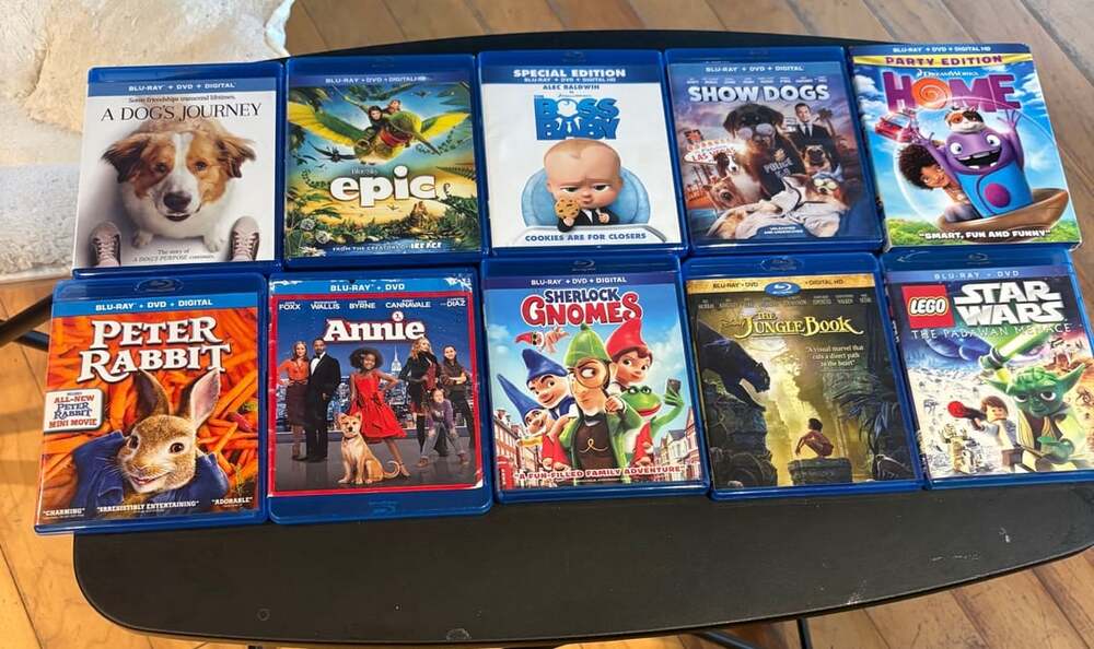 Kids Blu-Ray DVD Movie Lot of 10